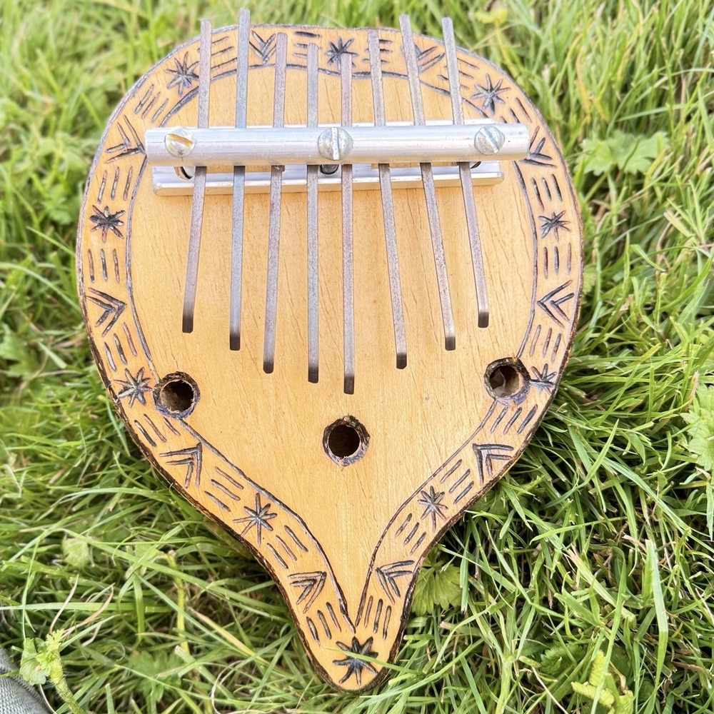 Handcrafted 9-Key Gourd Kalimba - Folk Art Thumb Piano Mbira - Picture 8 of 8
